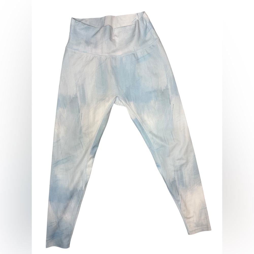 Buff Bunny Sky Blue and Ice White Leggings